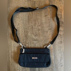 Baggallini Black Crossbody Bag with Silver Details. Excellent condition.